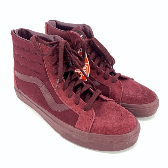 vans plain maroon